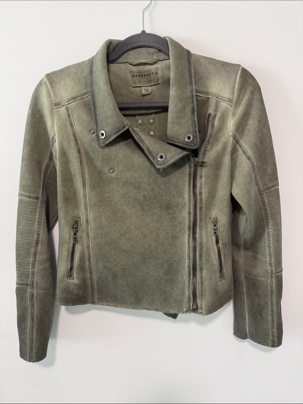 Marrakech Faux Suede Moto Jacket